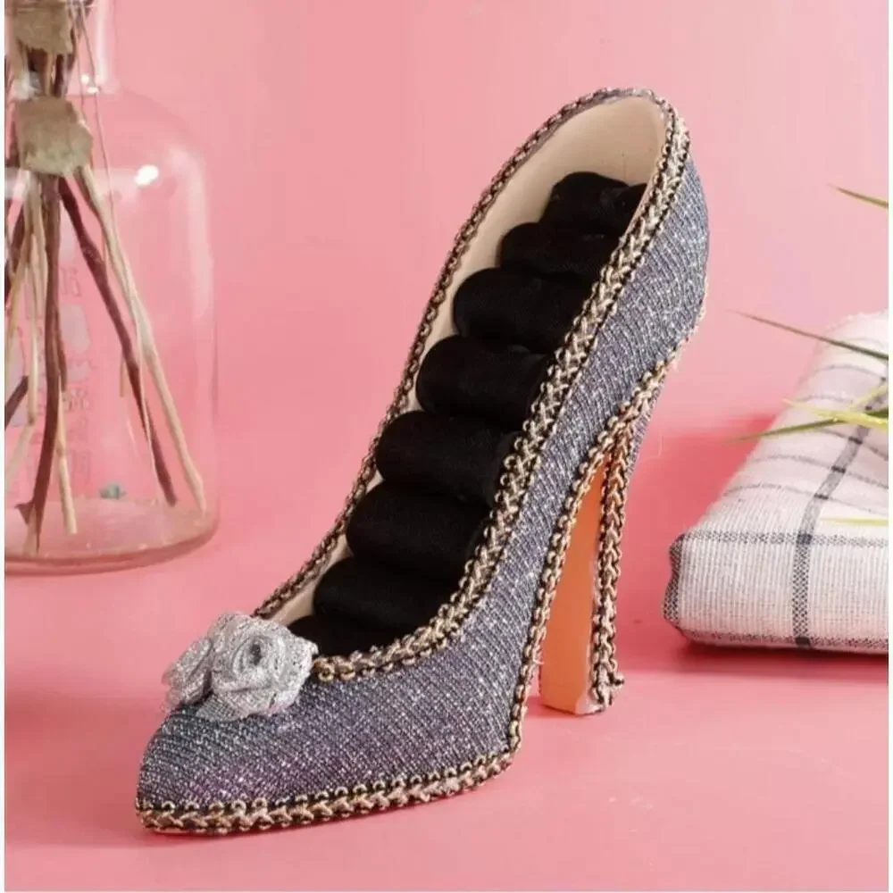 High Heel Shaped Jewelry Rack In Gray - Picture 2 of 7